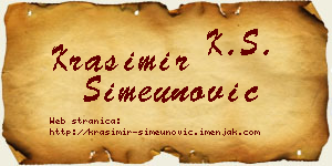 Krasimir Simeunović vizit kartica